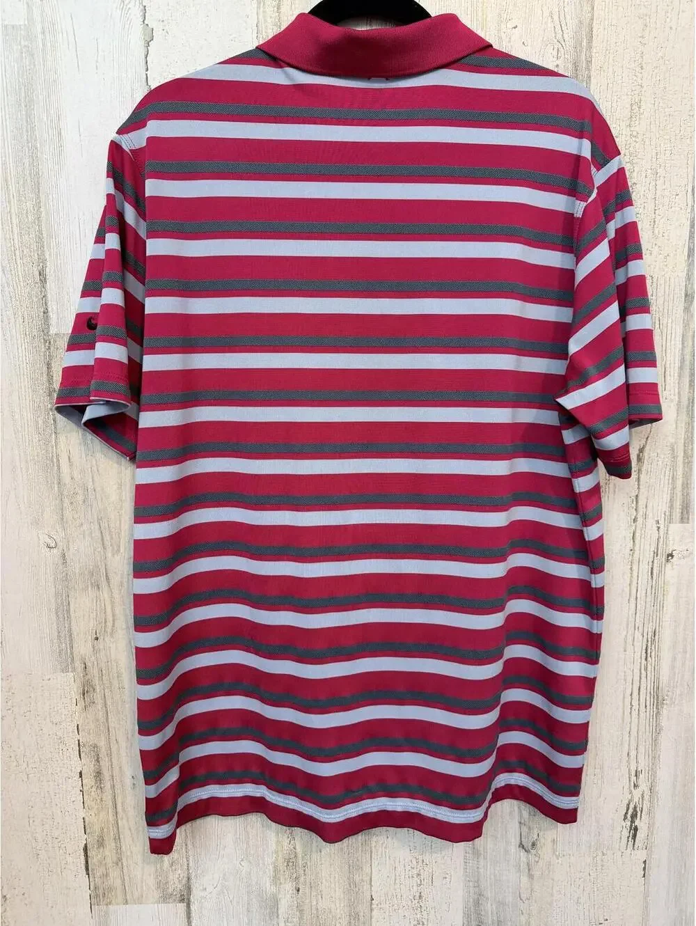 Nike Men's Large Tour Performance Striped Polo Shirt Dri-FIT